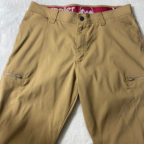 Wrangler Outdoor Flex Waist Cargo Pants Men 34x30 Kangaroo Hiking Straight Fit - Picture 3 of 10